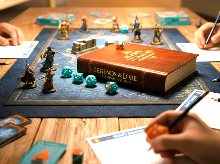 Juegos de rol con dados poliédricos y figuras, tienda especializada Sacamos los Juego