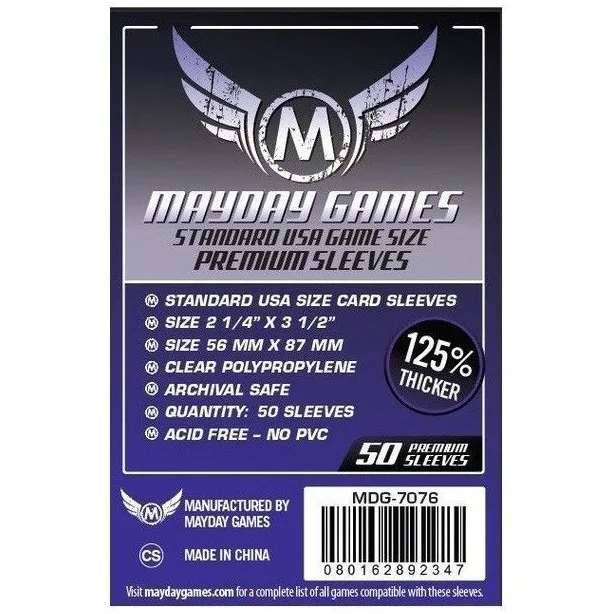 Fundas Mayday USA Premium (56 x 87 mm) - 50 uds.