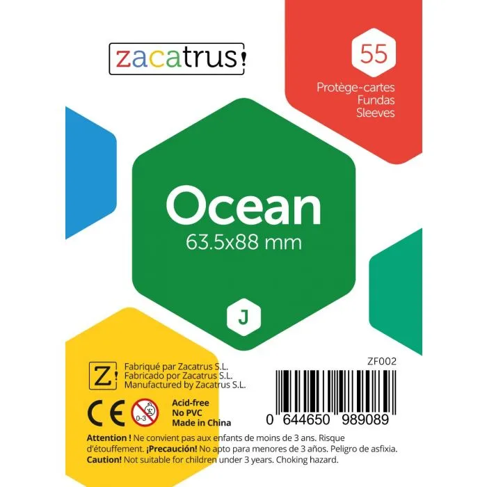 [ZAC-0029] Fundas Zacatrus Ocean (63,5 x 88 mm) - 55 uds.