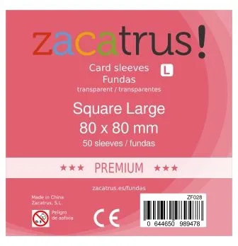 Fundas Zacatrus Square L Premium (80 x 80 mm) - 55 uds.