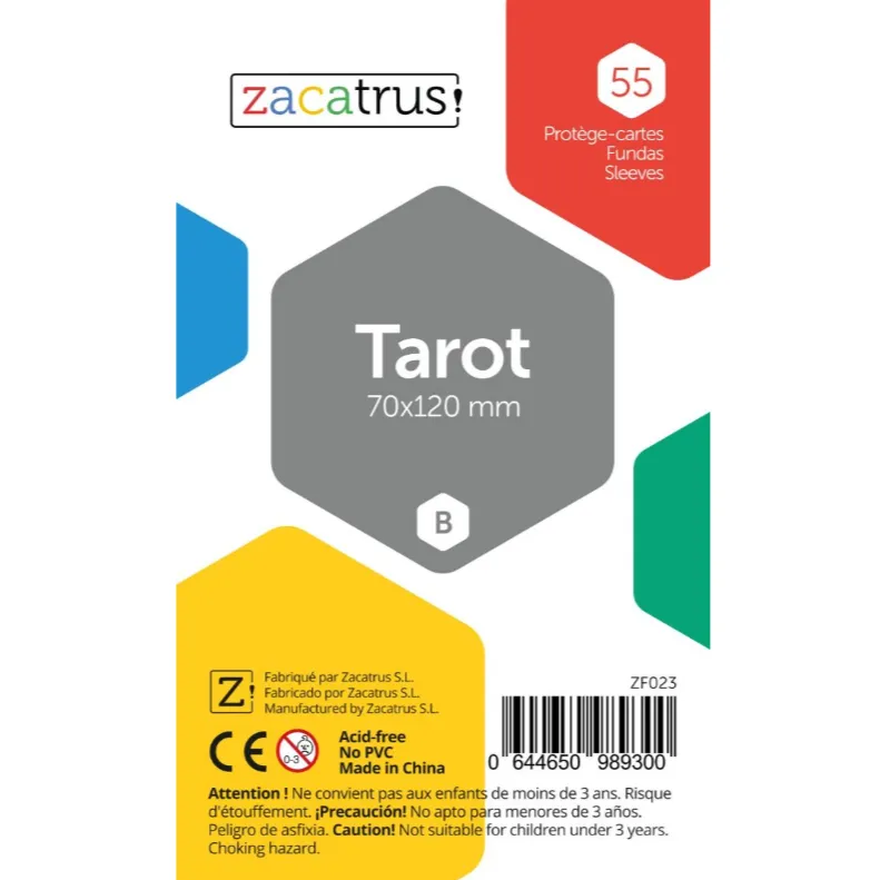 [ZAC-0036] Fundas Zacatrus Tarot (70 x 120 mm) - 55 uds.