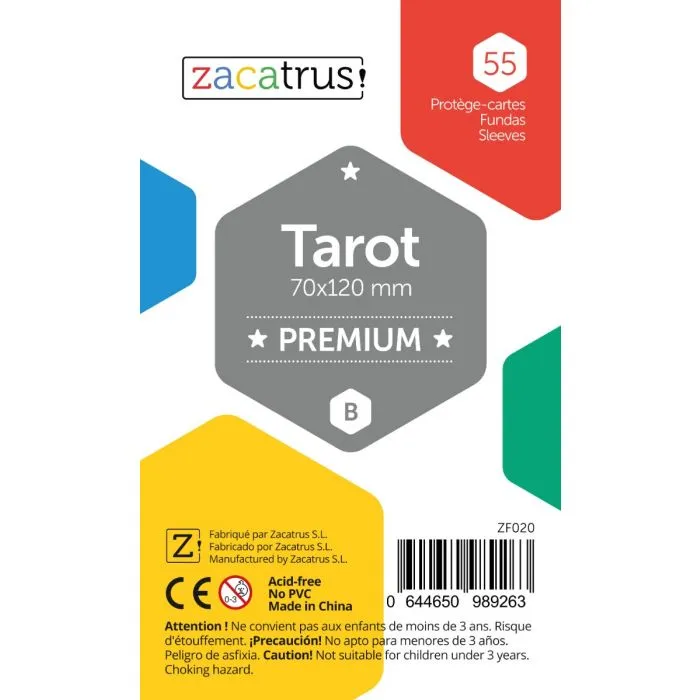 [ZAC-0037] Fundas Zacatrus Tarot Premium (70 x 120 mm) - 55 uds.
