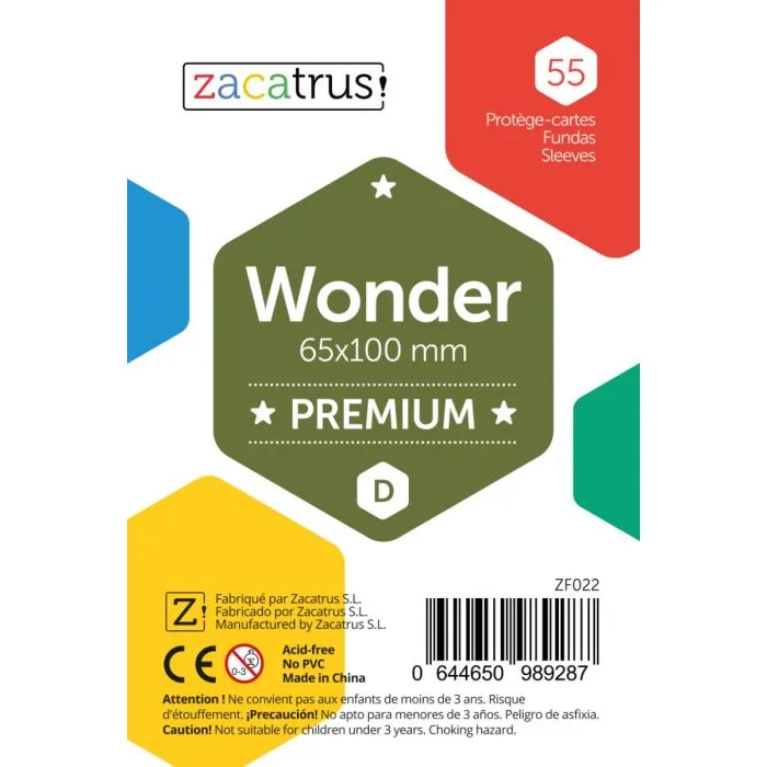 Fundas Zacatrus Wonder Premium (65 x 100 mm) - 55 uds.