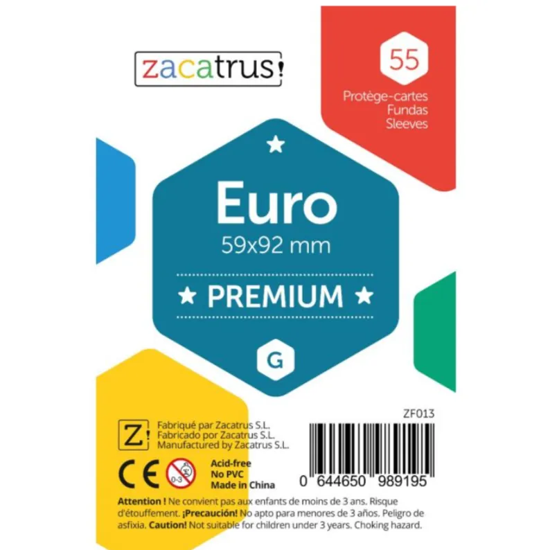[ZAC-0021] Fundas Zacatrus Euro Premium (59 x 92 mm) - 55 uds.