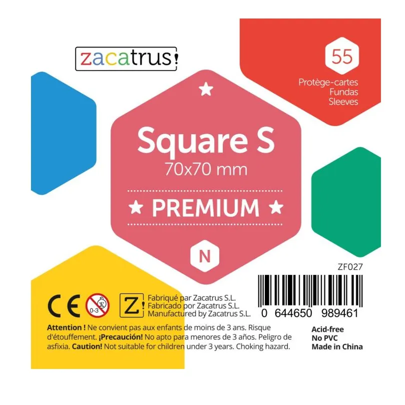 [ZAC-0035] Fundas Zacatrus Square S Premium (70 x 70 mm) - 55 uds.