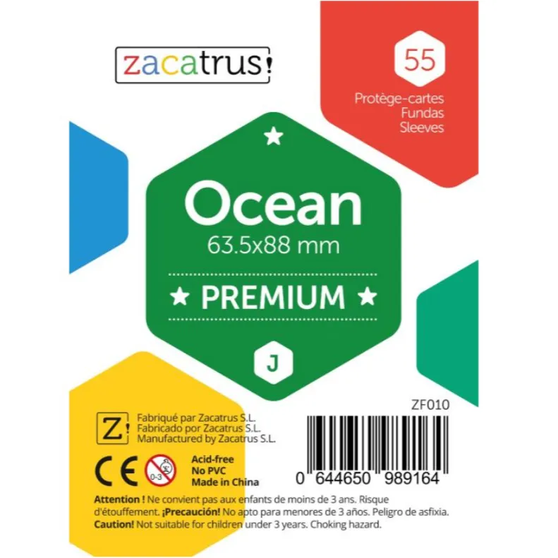 [ZAC-0030] Fundas Zacatrus Ocean Premium (63,5 x 88 mm) - 55 uds.