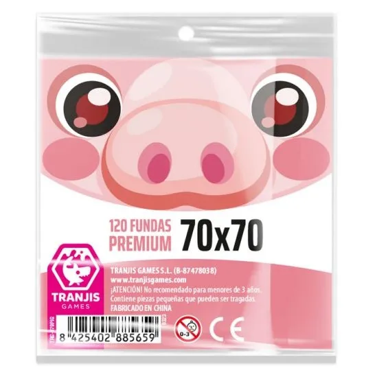 [TRG-0028] Fundas Cerdo Premium (70 x 70 mm) - 120 uds.