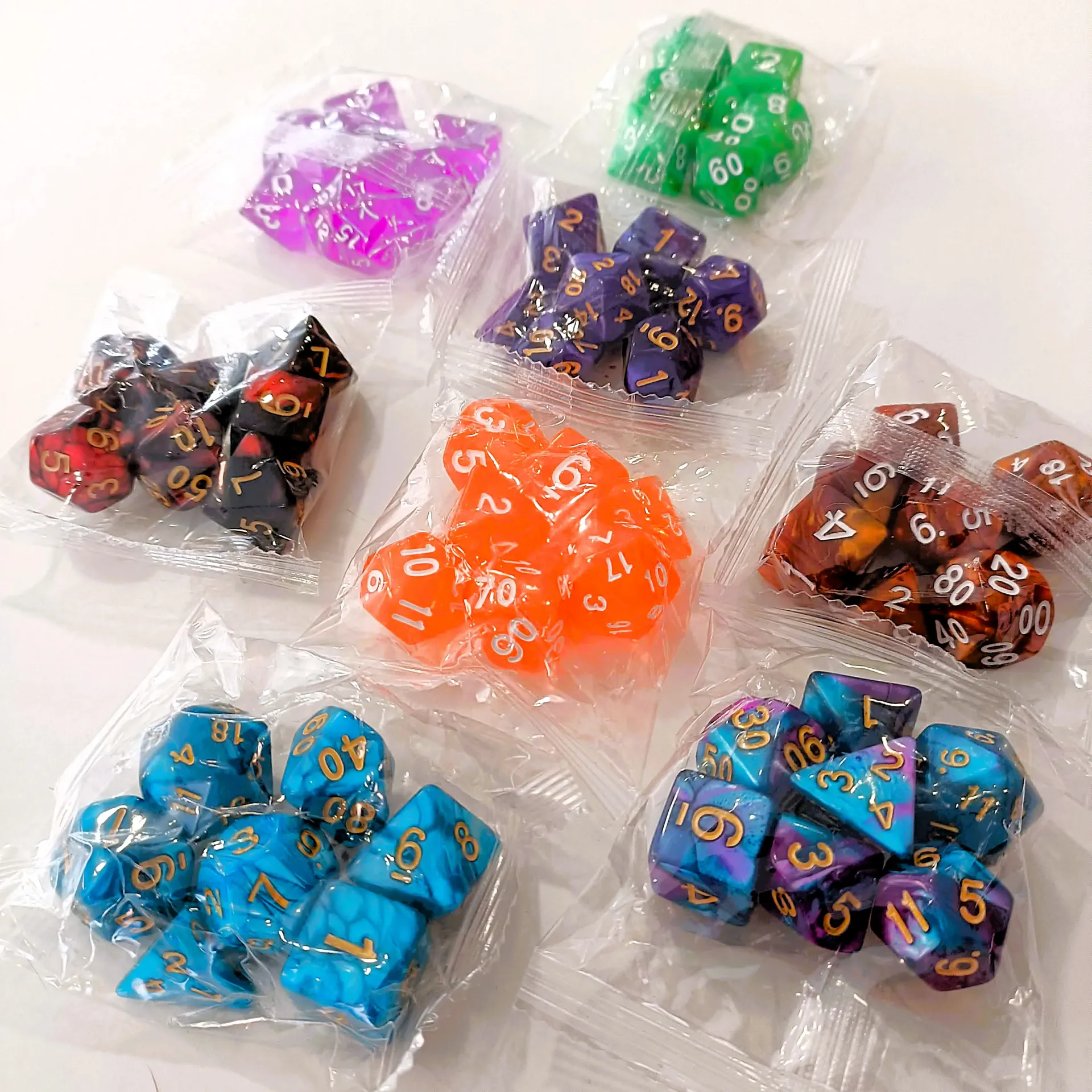 Dados nacarados (pack de 7)