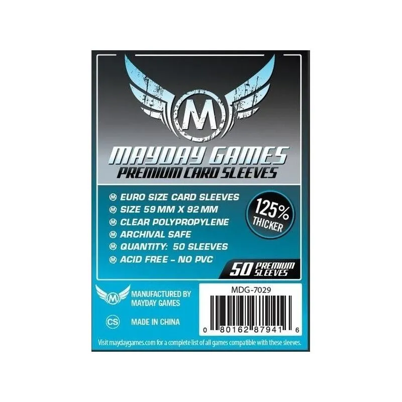 Fundas Mayday Euro Premium (59 x 92 mm) - 50 uds.