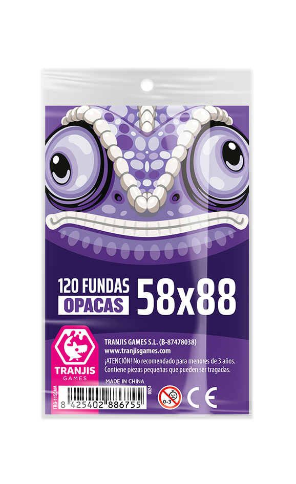 [VAR-110] Fundas Opacas Camaleón Morado (58 x 88 mm) - 120 uds.