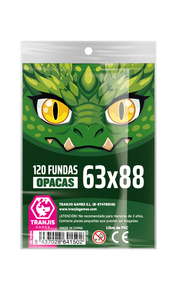 [VAR-0109] Fundas Opacas Dragón Verde (63 x 88 mm) - 120 uds.